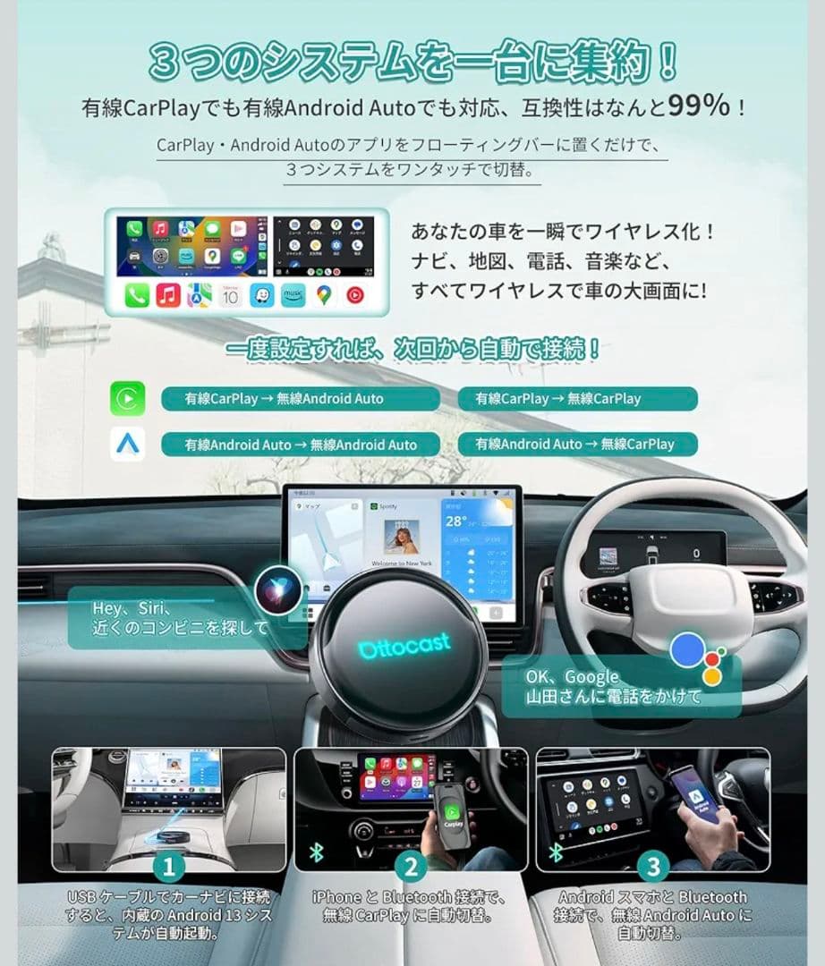 オットキャスト Ottocast P3 Pro OttoAibox P3Pro