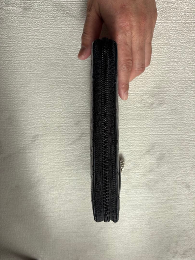 シャネル CHANEL 長財布 ファスナー ココマーク黒
