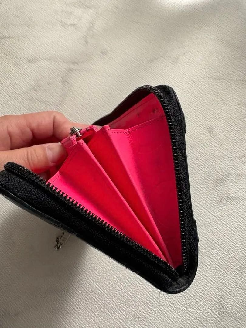 シャネル CHANEL 長財布 ファスナー ココマーク黒