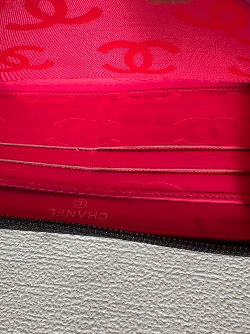 シャネル CHANEL 長財布 ファスナー ココマーク黒
