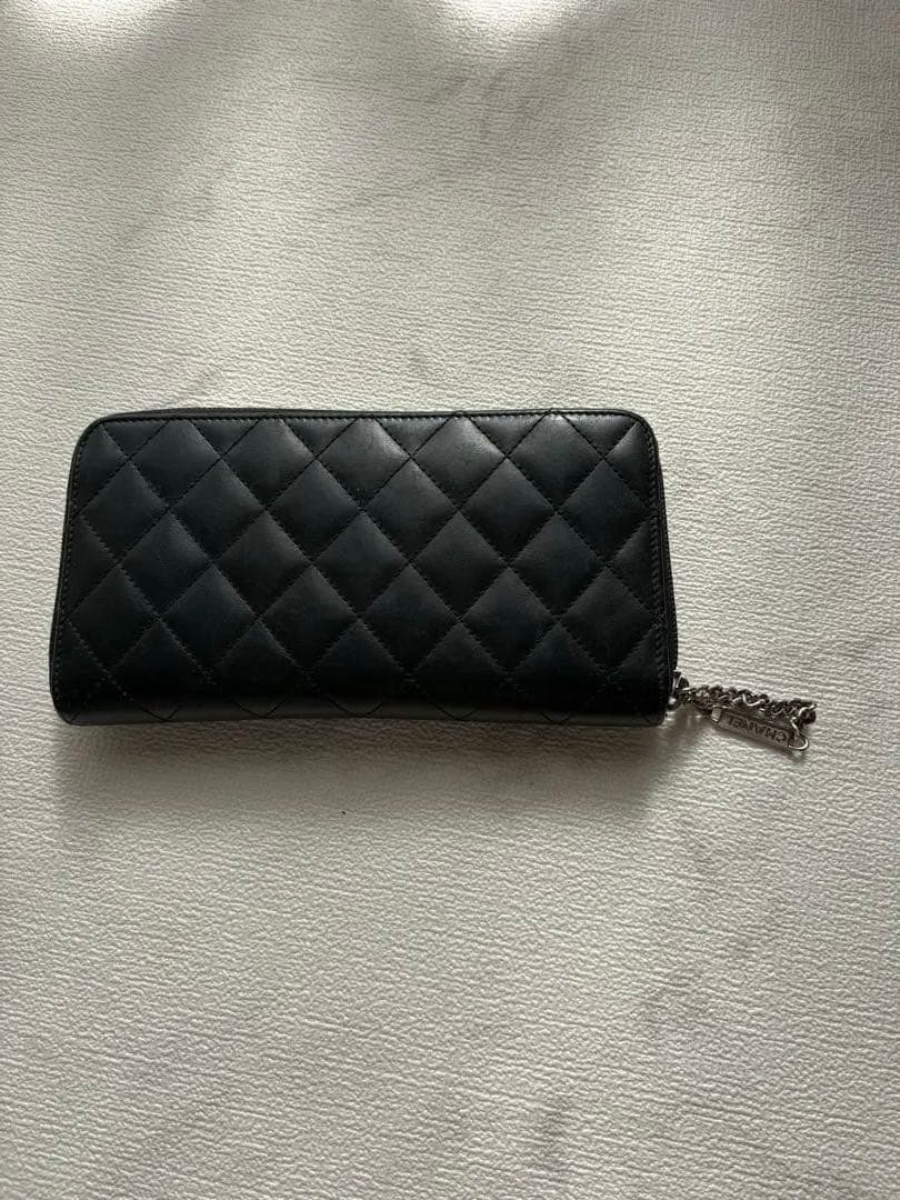 シャネル CHANEL 長財布 ファスナー ココマーク黒