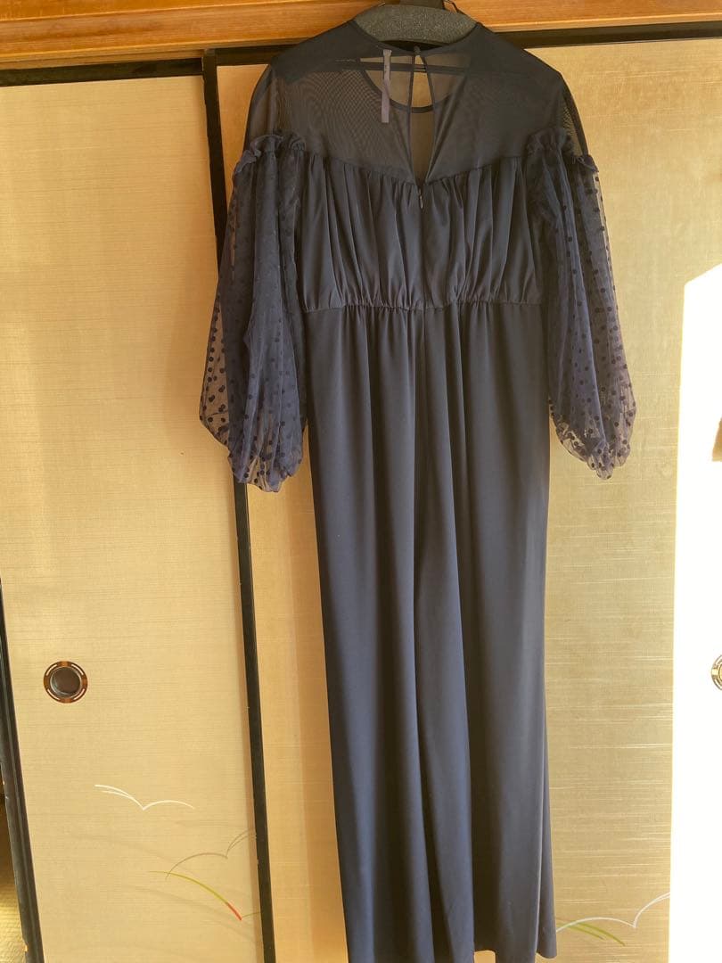 ネイビードットオフショルダーセットアップ