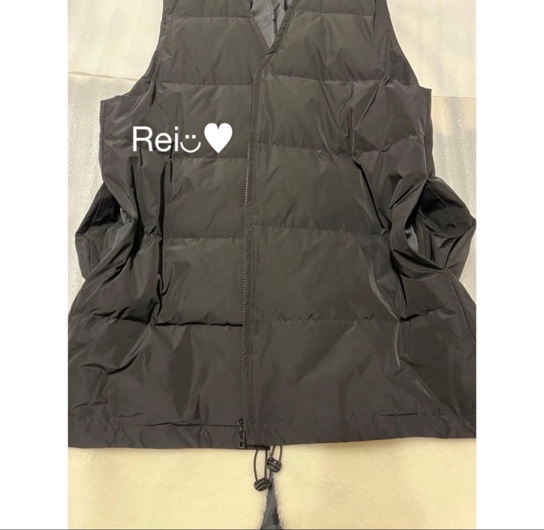 nagonstans ナゴンスタンス ダウンベスト ブラック×アイボリー 38