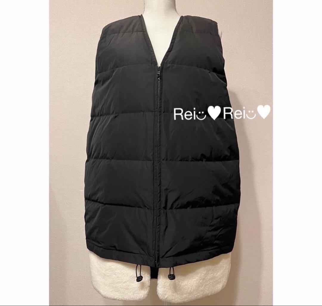 nagonstans ナゴンスタンス ダウンベスト ブラック×アイボリー 38