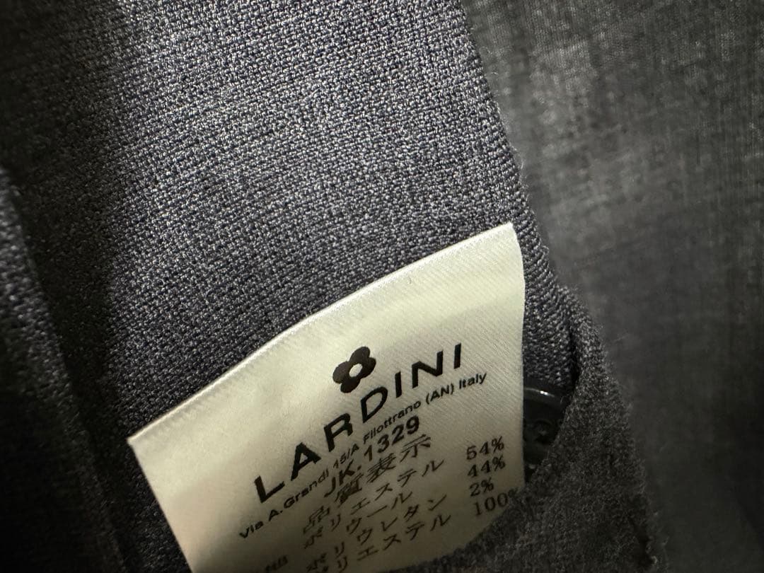 美品 ラルディーニ LARDINI ダークグレー テーラードジャケット 44