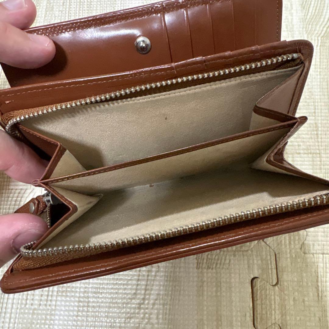 ポーター カウンター ウォレット　二つ折り財布　本革ブラウンレザー