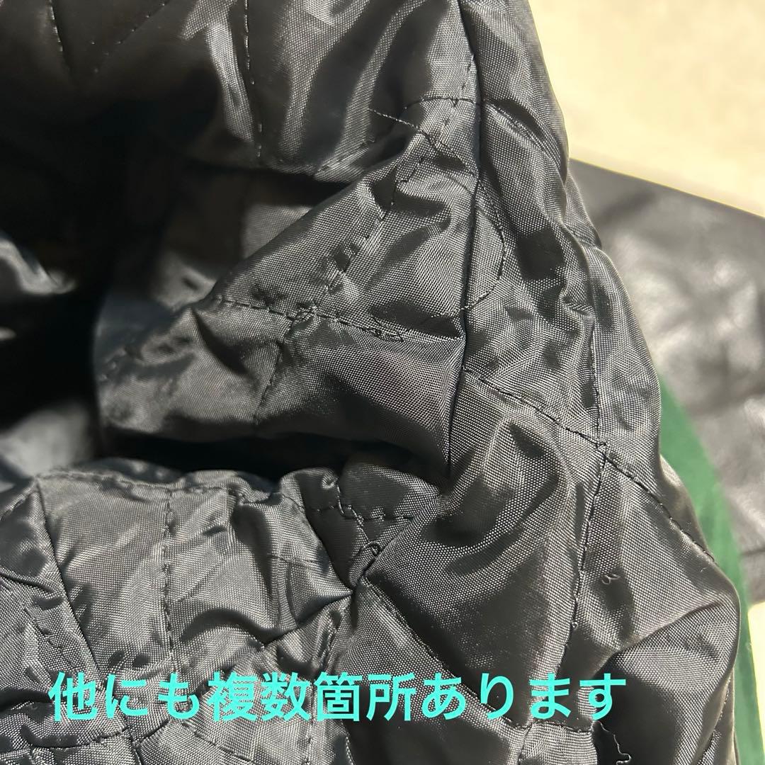 レア SCENE by VAN JAC バックロゴ 牛革 袖 スタジャン 緑 L