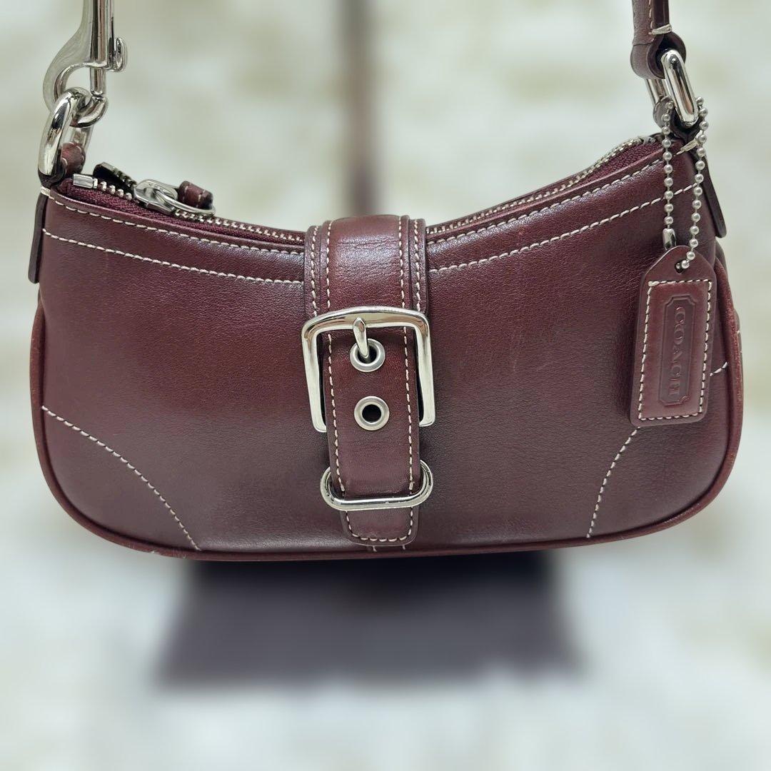 良品 COACH コーチ アクセサリーポーチ　ソーホー　ワンショルダー　レザー
