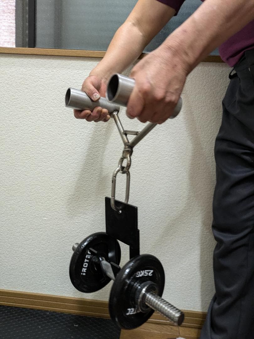 前腕クラッシャー＋ダンベル活用フックとカラビナ付き　アームレスリング