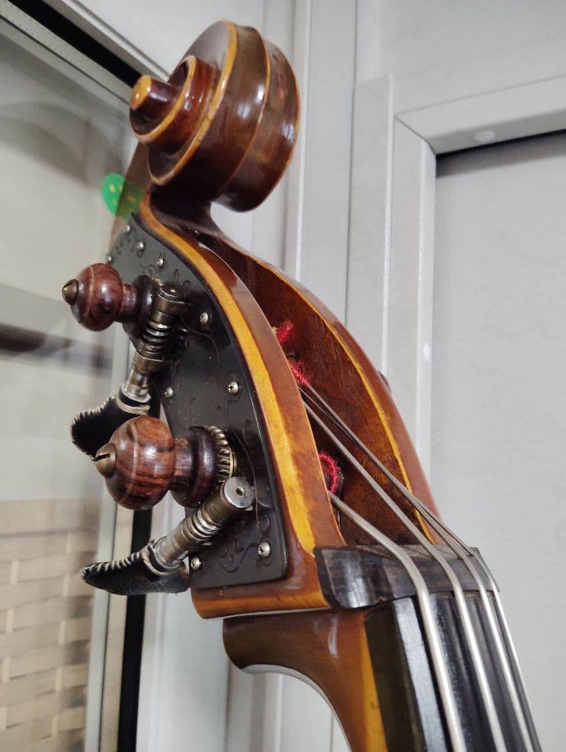 コントラバス ウッドベース チャキ F-20 表単板 ケース付 スピロコア弦