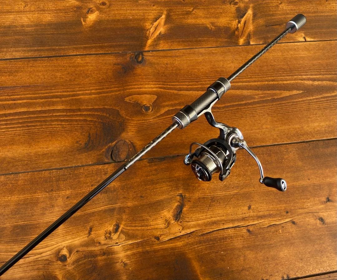 アジングセット　アジングロッド　S612ULF 183cm スピニング　ブラック