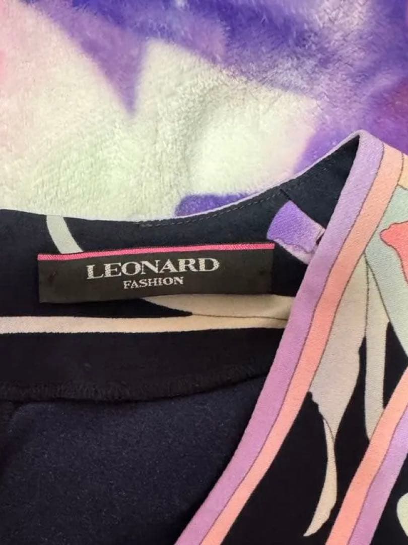 LEONARD フラワープリント長袖チュニック　40