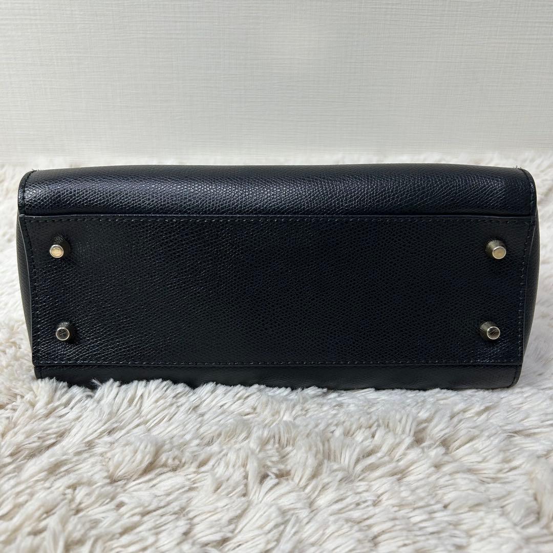 美品 FURLA フルラ ショルダーバッグ 2way 黒 ゴールド メトロポリス