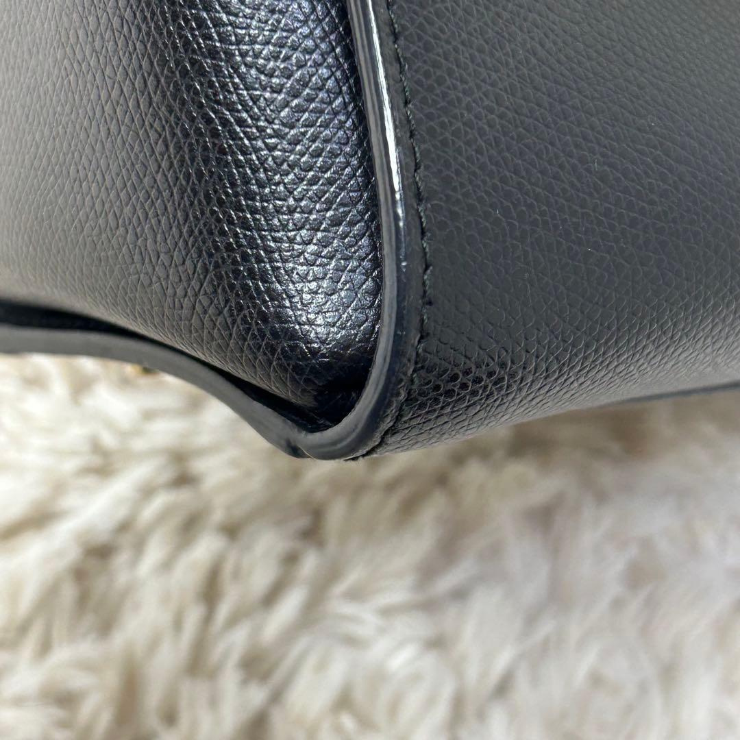 美品 FURLA フルラ ショルダーバッグ 2way 黒 ゴールド メトロポリス