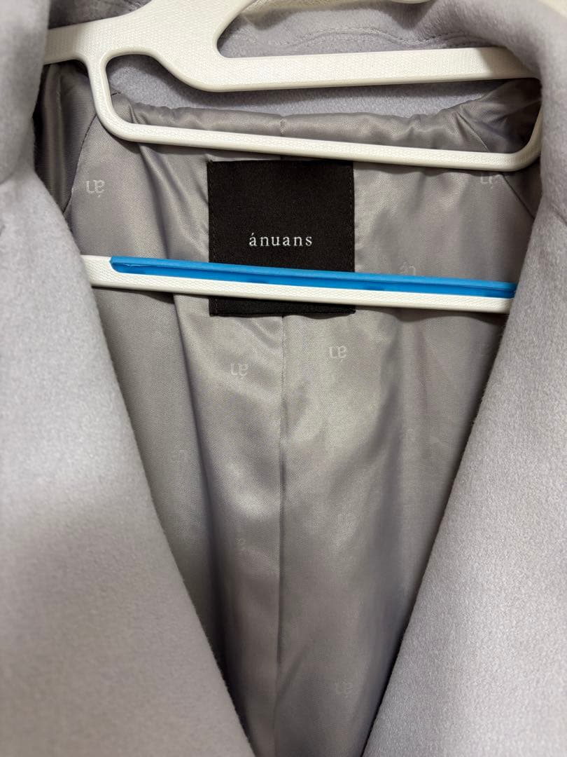 anuans グレー ウールトレンチコート　Sサイズ