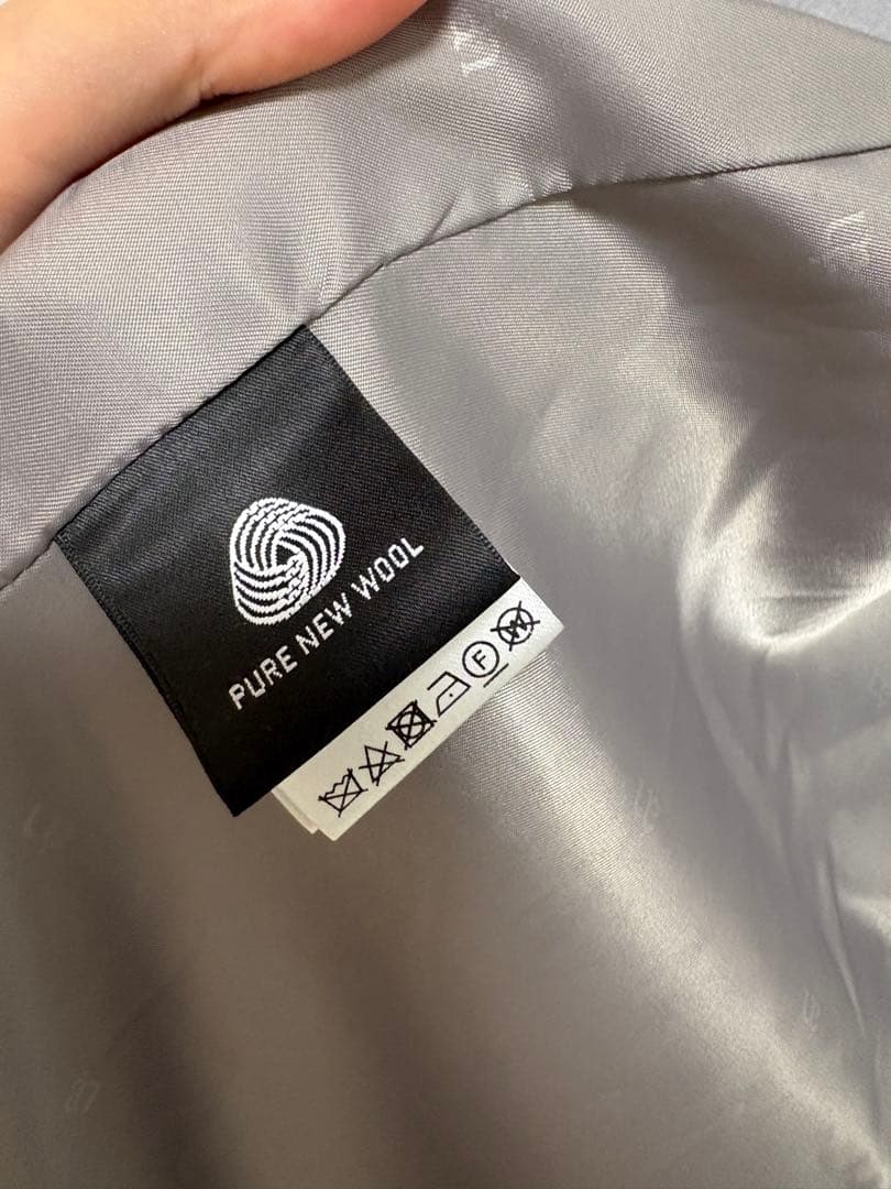 anuans グレー ウールトレンチコート　Sサイズ