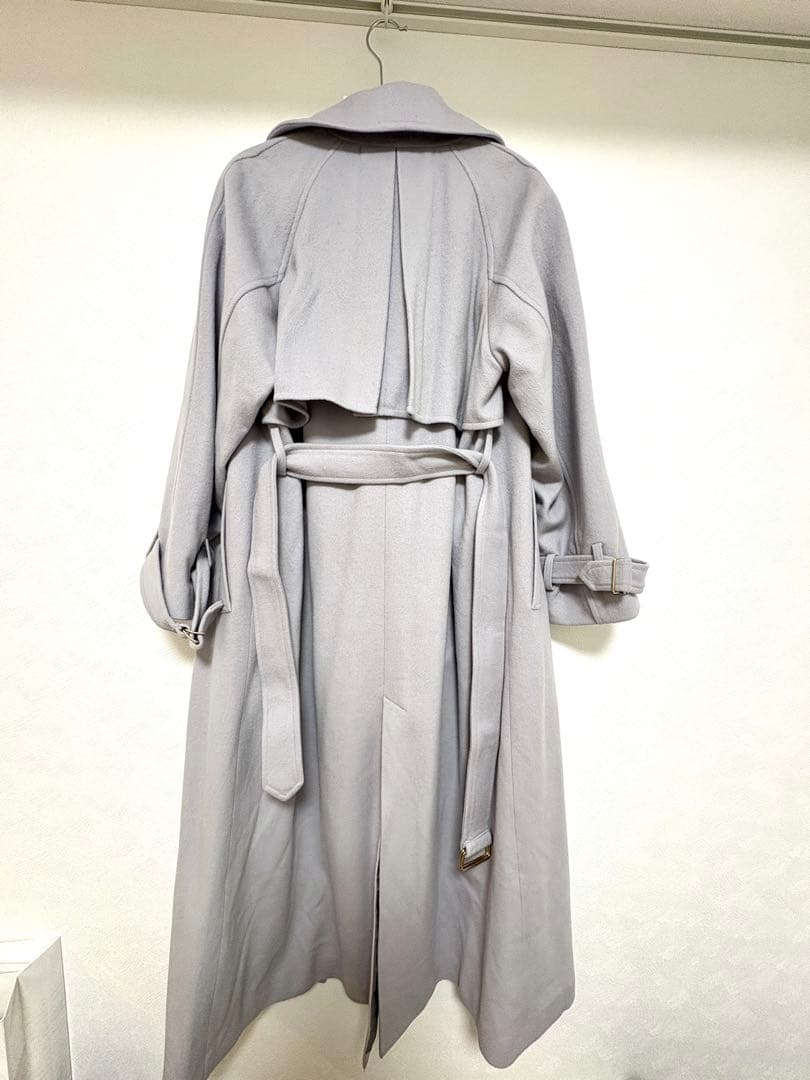 anuans グレー ウールトレンチコート　Sサイズ