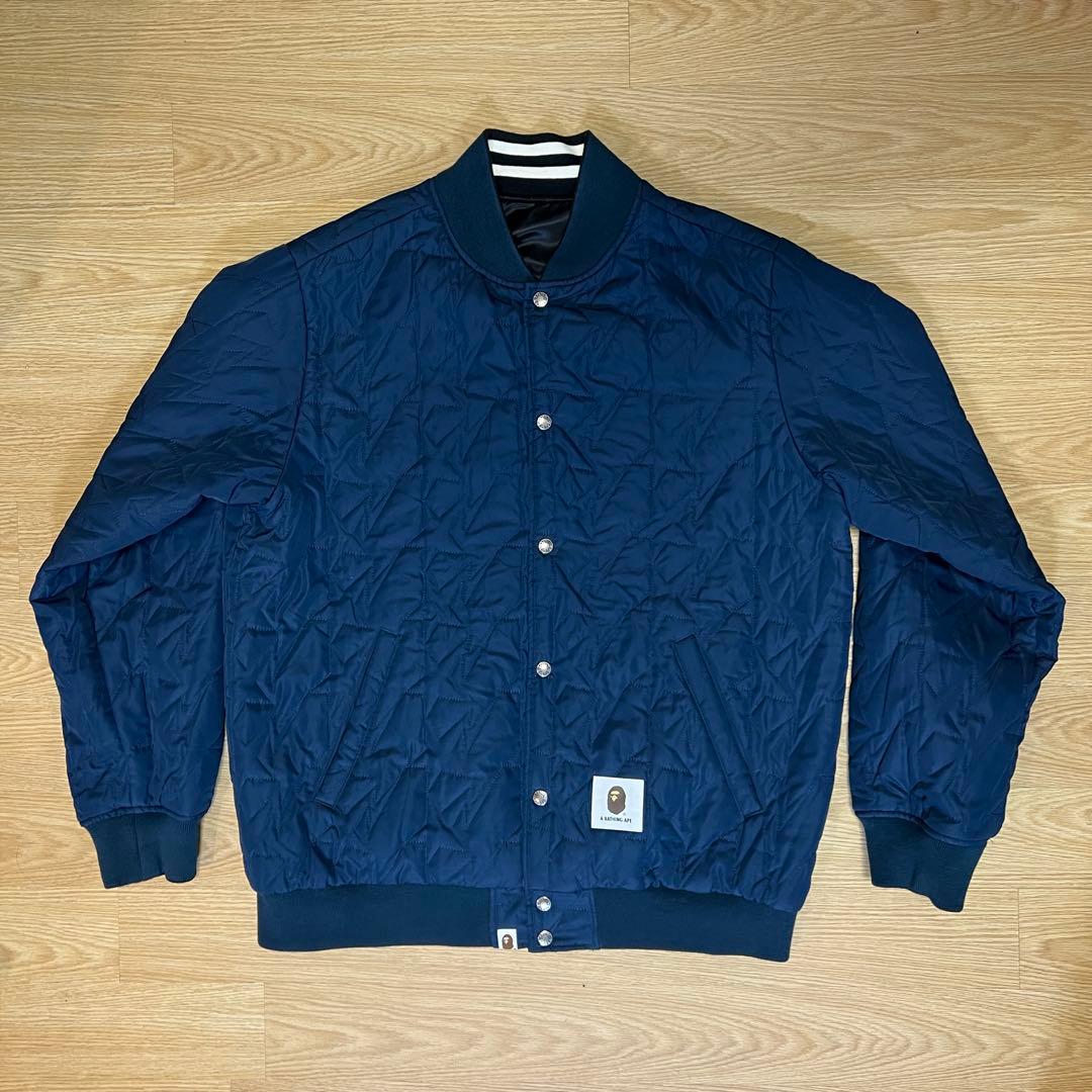 ケ*ン様 A BATHING APE BAPE スタジャン 2XL 黒×紺