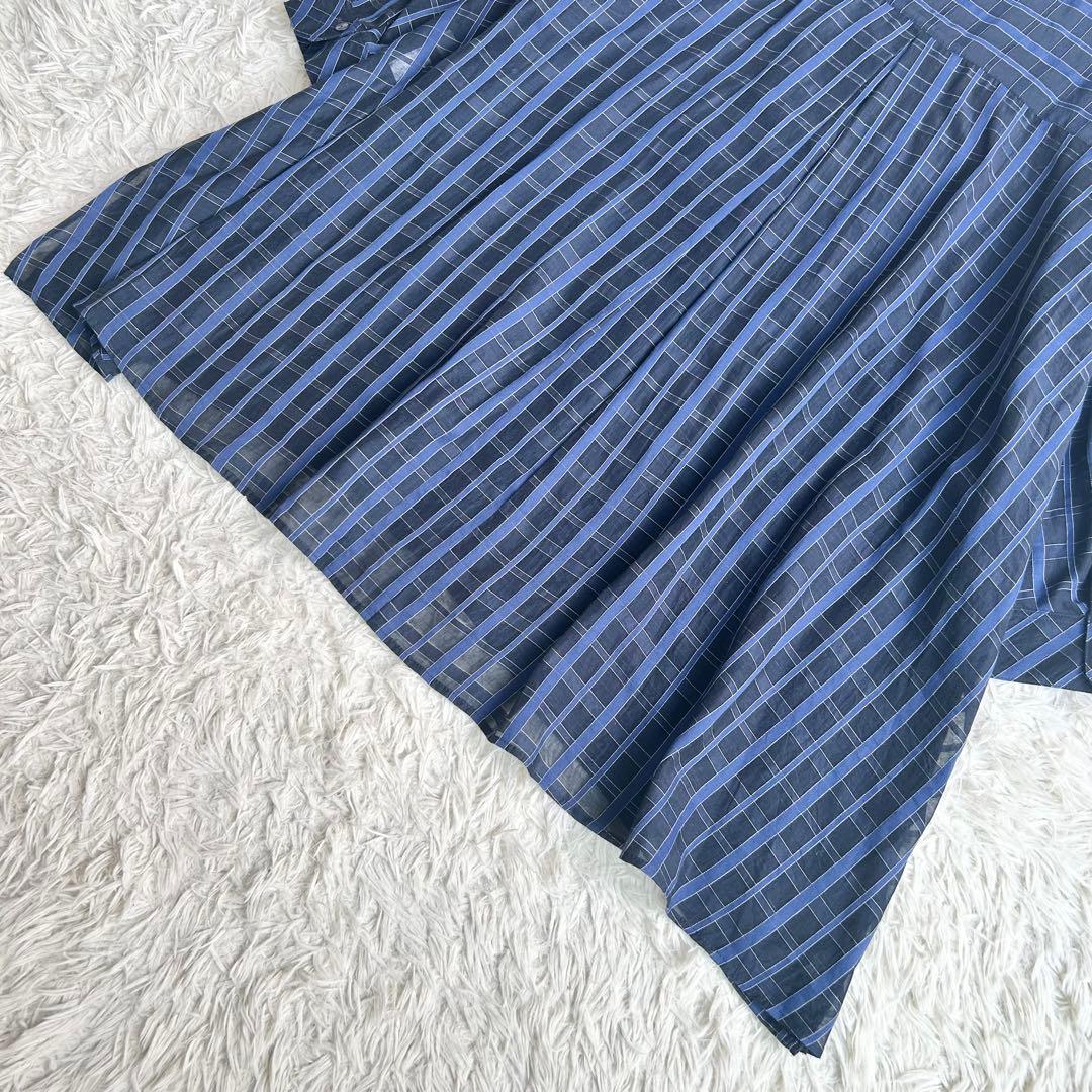 未使用級 24年♡レリアン プラスハウス チュニック チェック 13+ シルク混