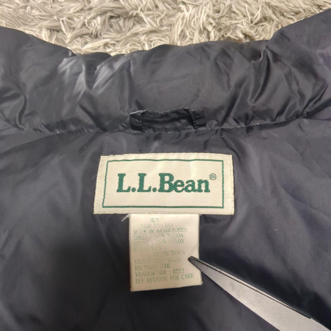 LL.Bean 80～90年代 パッカブル ダウンベスト ブラック 傷あり XL