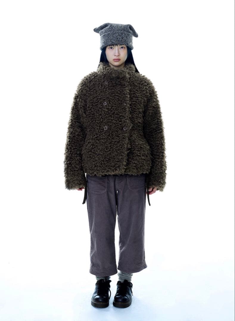 coyseio アウター HAIRY FUR JACKET BROWN
