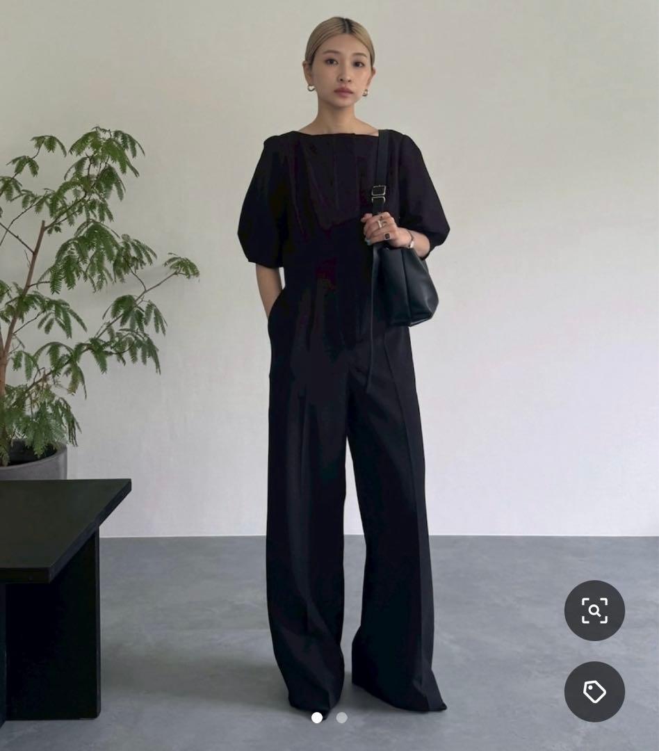 RIM.ARKリムアーク　Boat neck all in one ブラック　黒