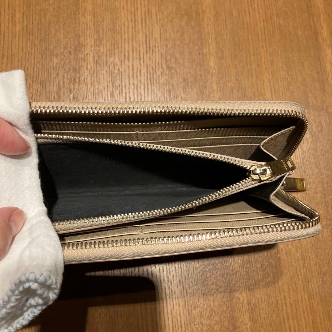 YSL ベージュ 長財布　レザー
