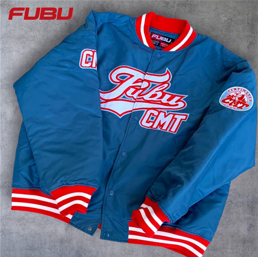 FUBU x CMT 刺繍ロゴ スタジャン ブルゾン 90s Y2K コラボ