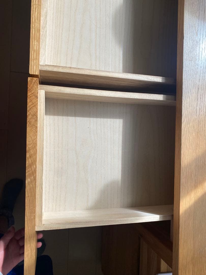 ソラカラ　無印良品木製デスク 引き出し付き ナチュラルウッド