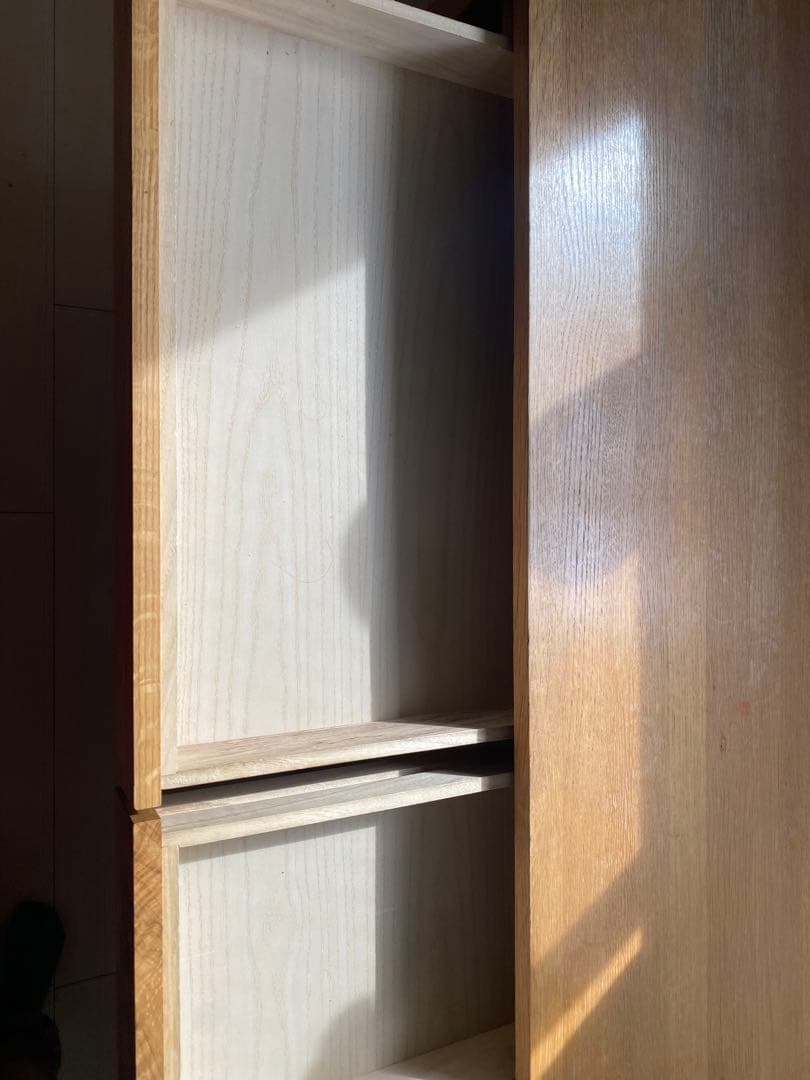 ソラカラ　無印良品木製デスク 引き出し付き ナチュラルウッド