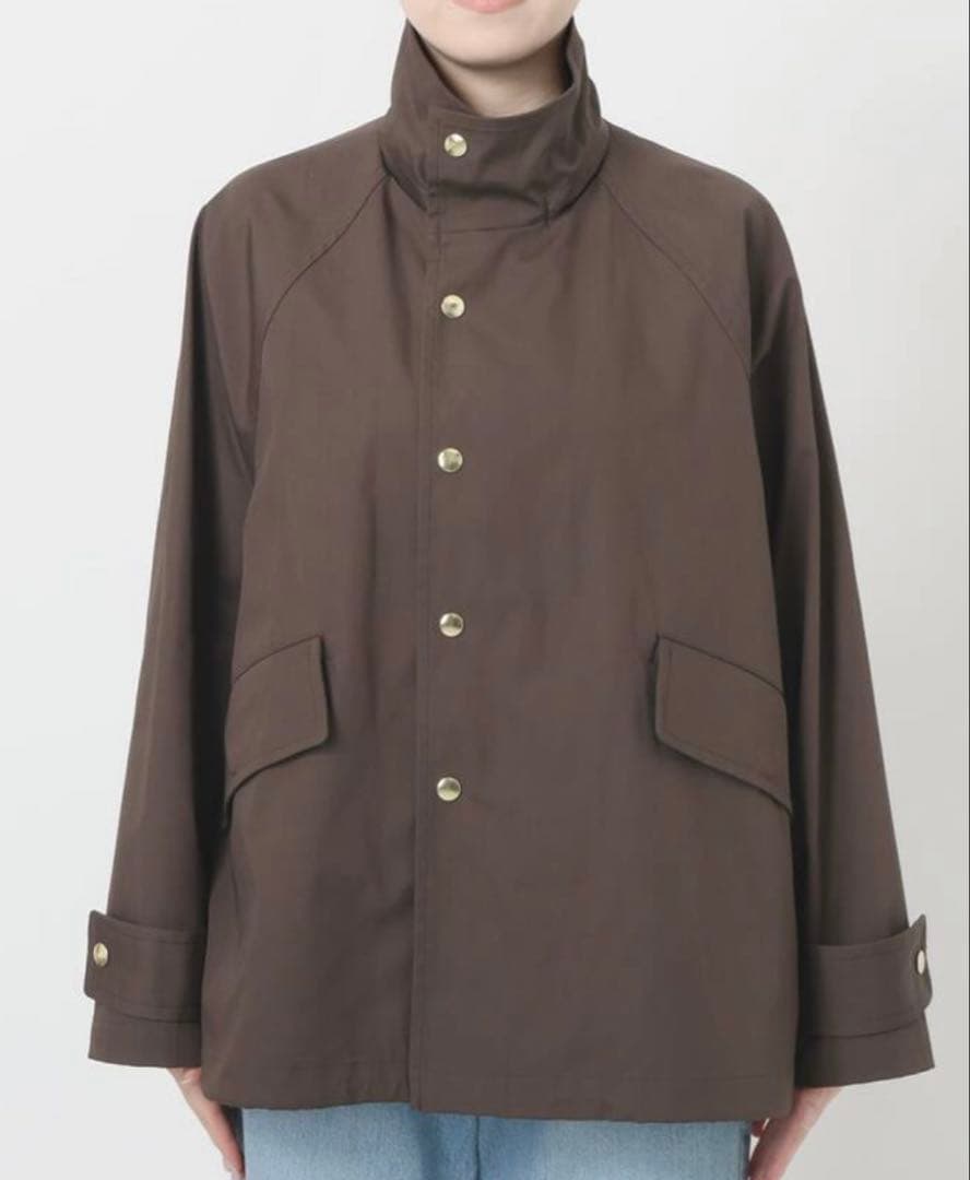 IENA ボンディングフーディッドブルゾン　ブラウン　36