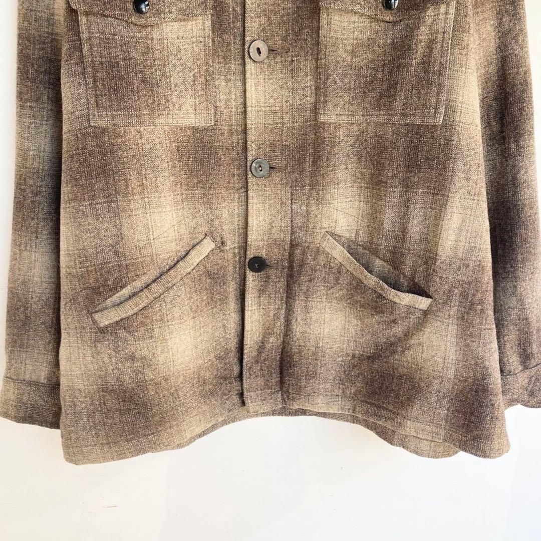 70s ペンドルトン オンブレチェックジャケット ウールジャケット CPO 古着