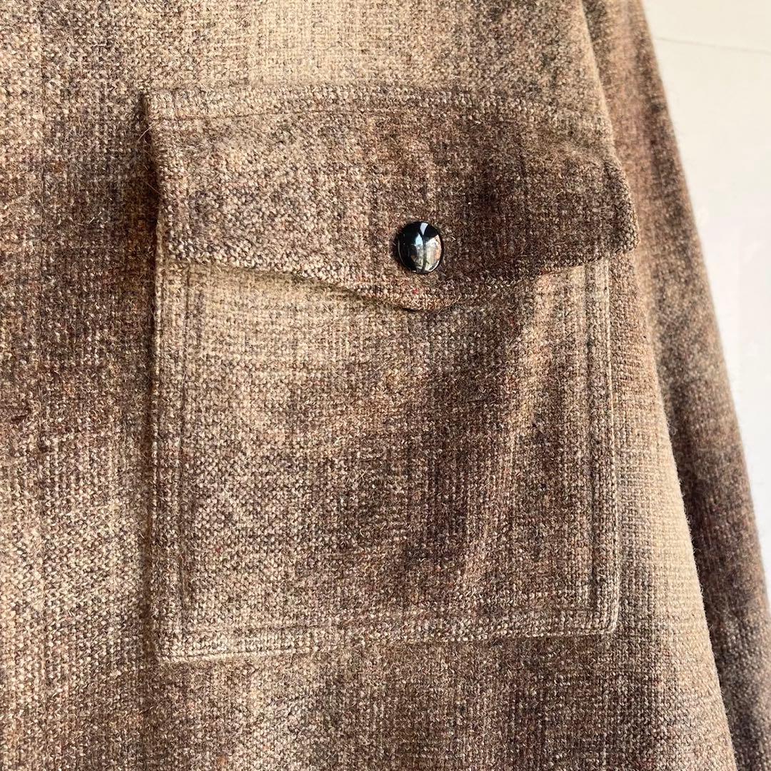 70s ペンドルトン オンブレチェックジャケット ウールジャケット CPO 古着