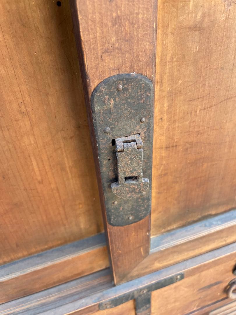 稀少/昭和初期/古道具/当時物/古材/棚/和箪笥/箪笥/棚/小引き出し/金具/②
