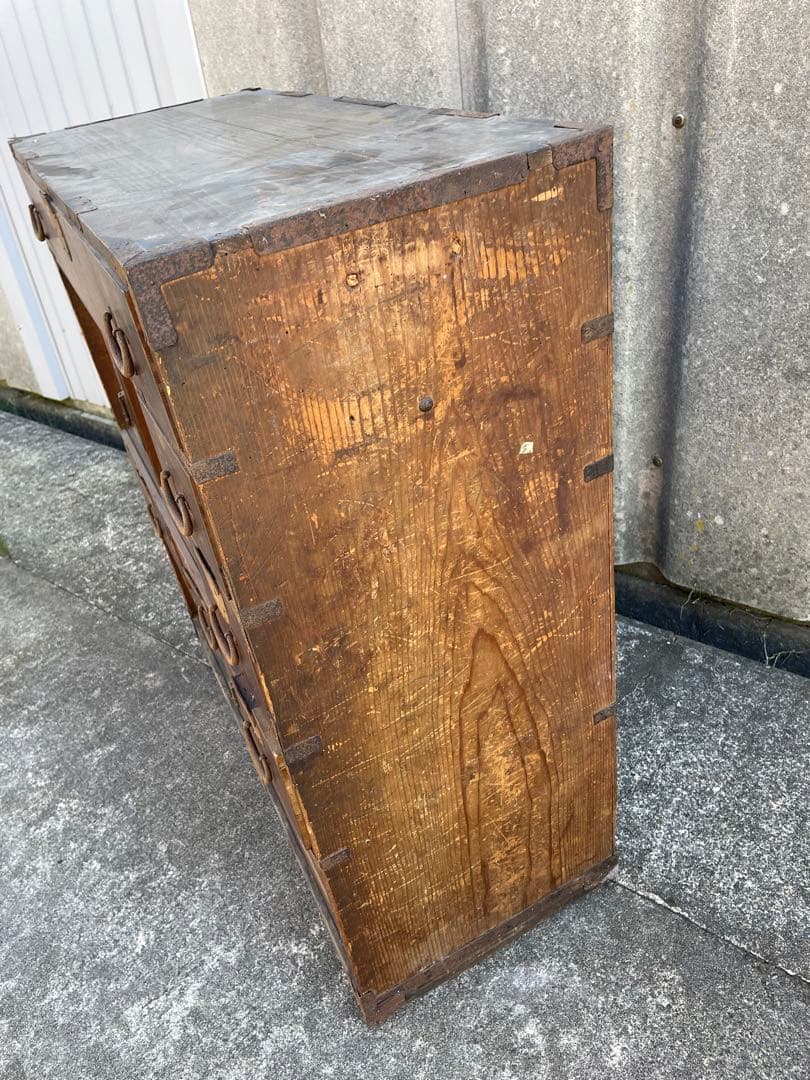 稀少/昭和初期/古道具/当時物/古材/棚/和箪笥/箪笥/棚/小引き出し/金具/②