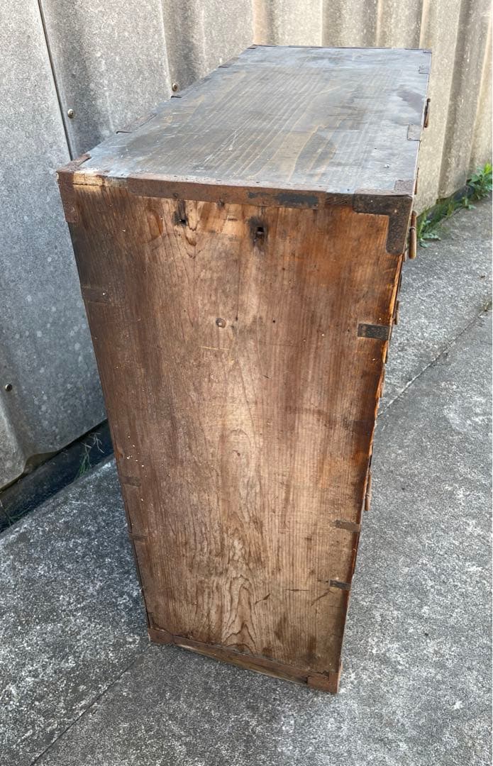 稀少/昭和初期/古道具/当時物/古材/棚/和箪笥/箪笥/棚/小引き出し/金具/②