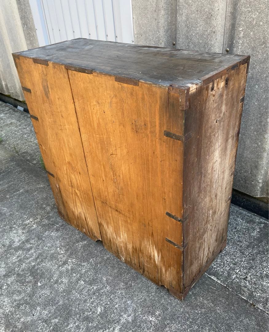 稀少/昭和初期/古道具/当時物/古材/棚/和箪笥/箪笥/棚/小引き出し/金具/②