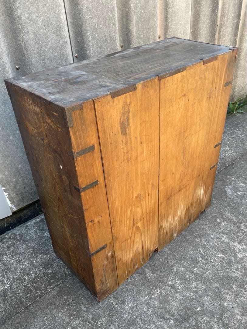 稀少/昭和初期/古道具/当時物/古材/棚/和箪笥/箪笥/棚/小引き出し/金具/②