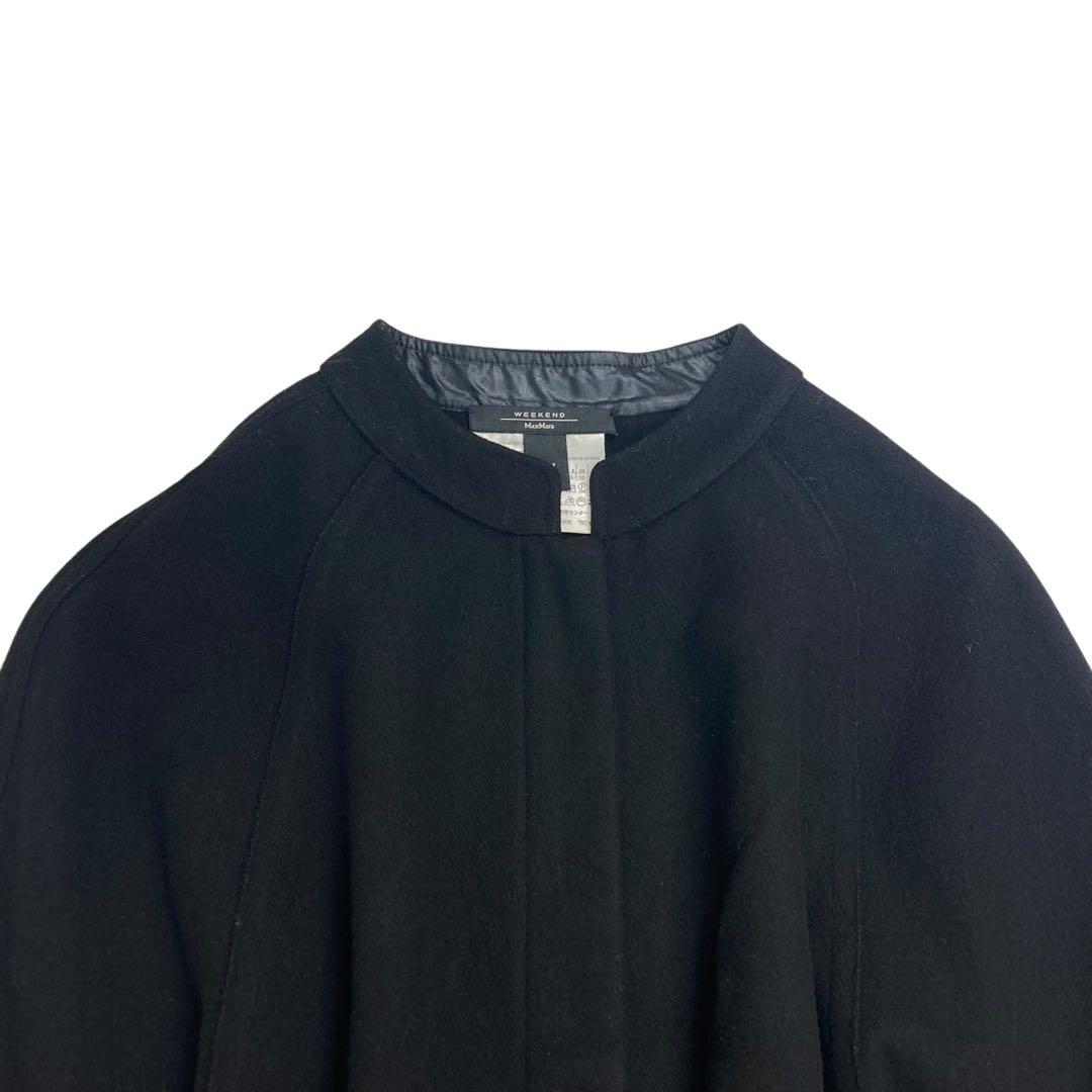 11T336☆ WEEKEND MaxMara ウールポンチョ ケープ 羽織りL