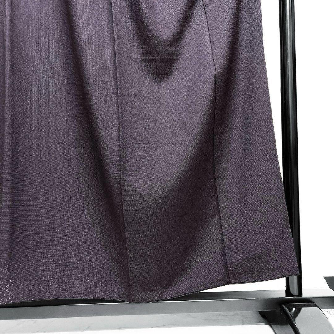 江戸小紋　付け下げ　角通し　花菱　籠目　ダークトーン　着物　015b p