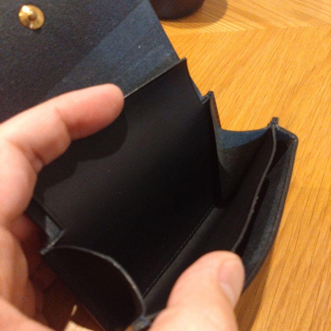新品未使用◆レンマ　カホン　ネイビー◆レザー　コンパクト財布