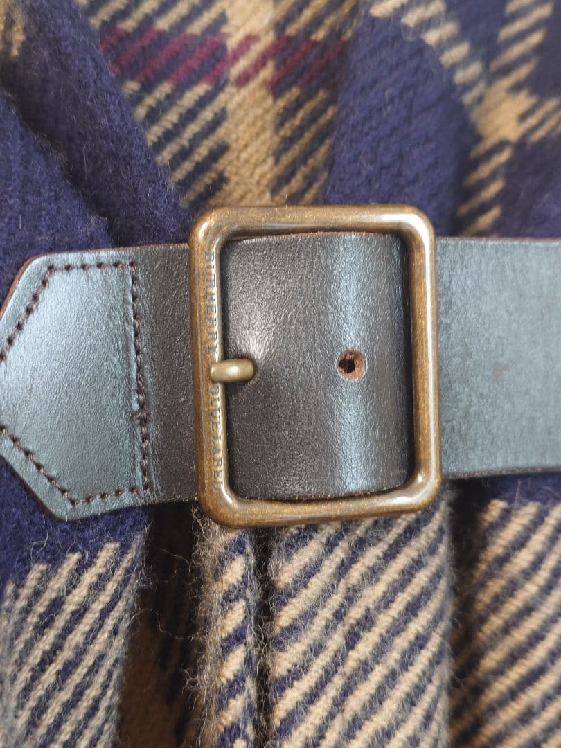 バーバリーブルーレーベル　ポンチョストール　ウール　ブランケット　美品