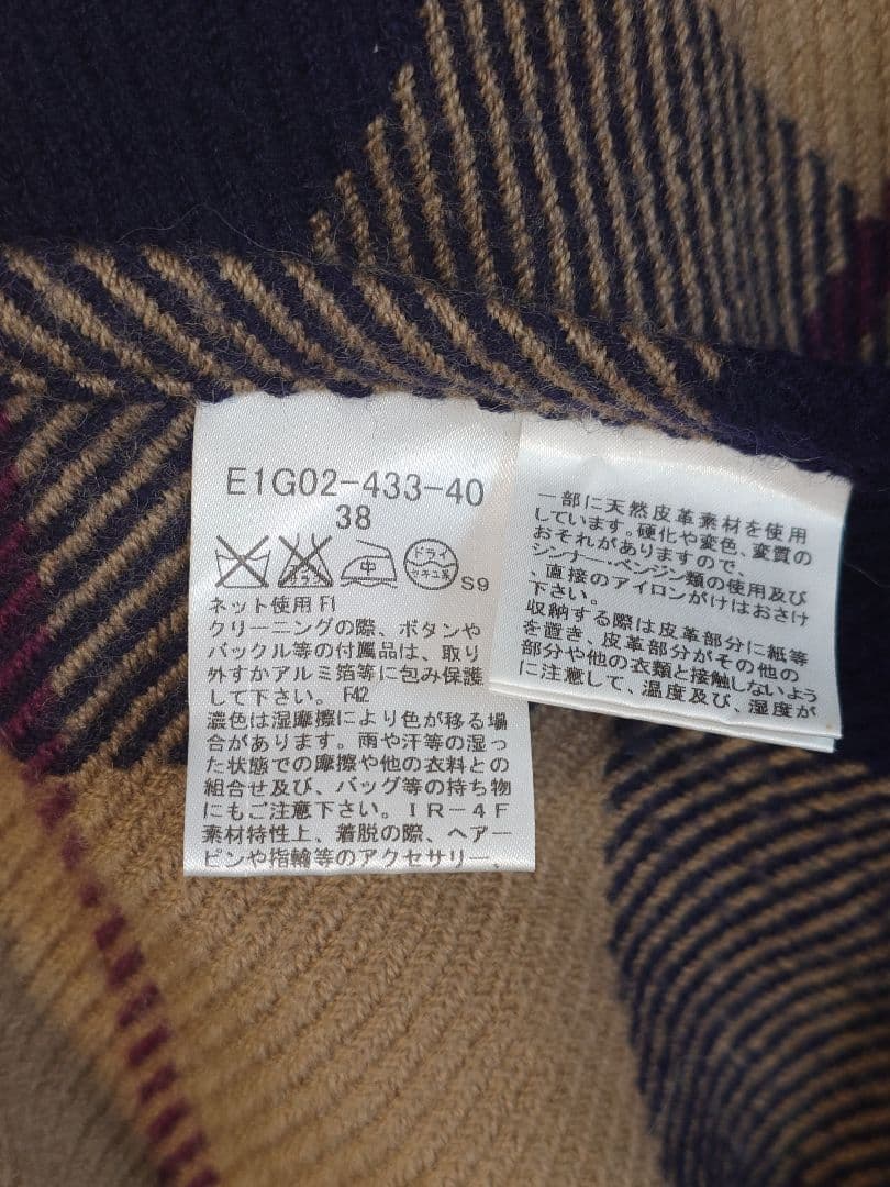 バーバリーブルーレーベル　ポンチョストール　ウール　ブランケット　美品