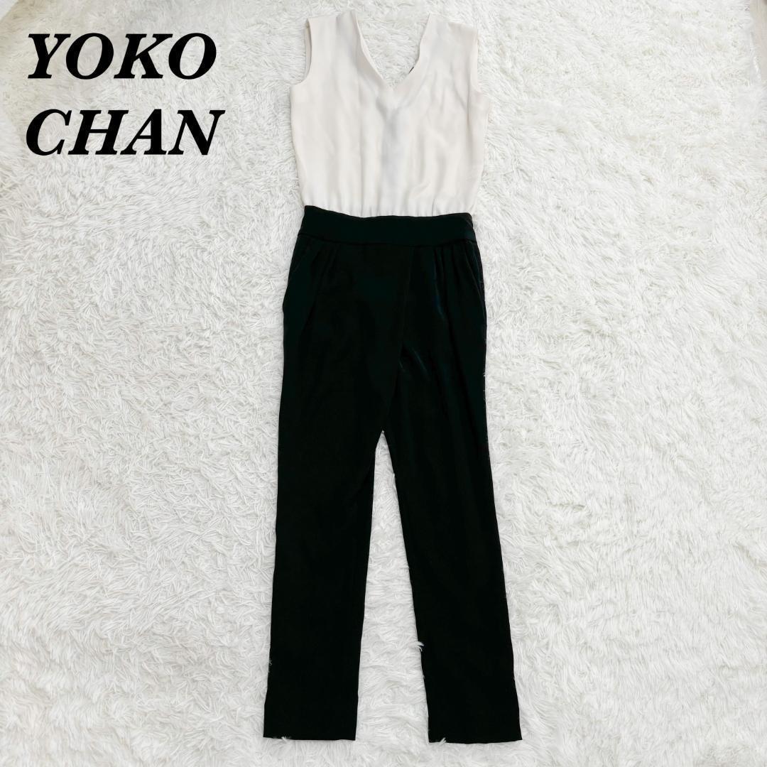 【美品】YOKOCHAN オールインワン ノースリーブ 36 ブラック