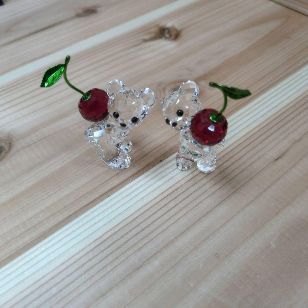 新品 スワロフスキー Krisベア チェリー カップル 5675393 ギフト