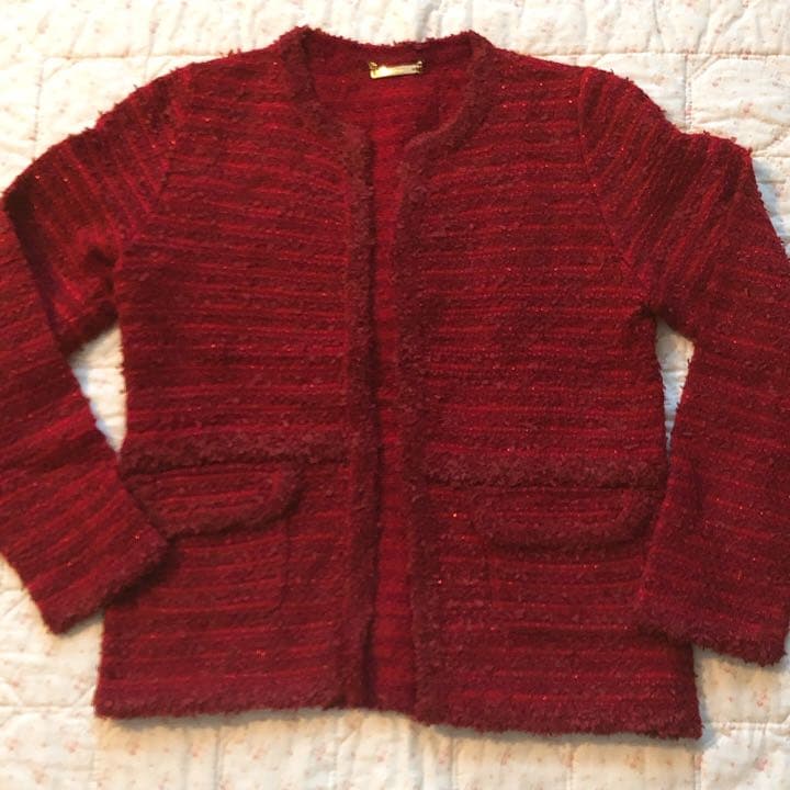 【美品】インゲボルグ ツイード ニット ジャケット トップス カーディガン