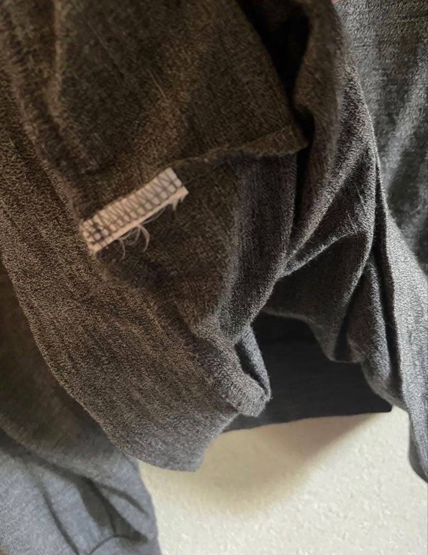 COMOLI サマーウール長袖クルー 2 グレー ウール天竺 ニット