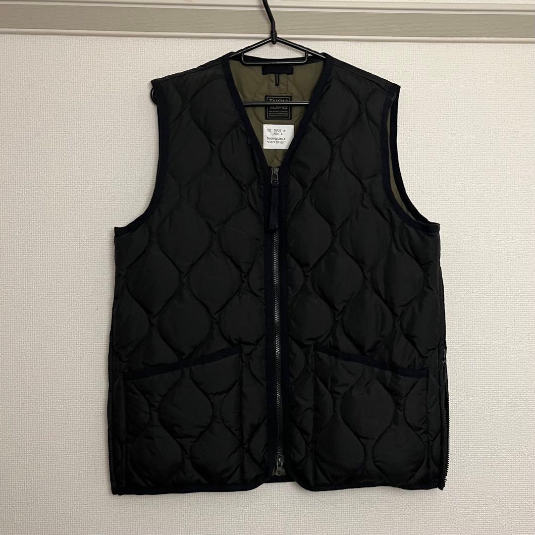 TAION ミリタリーVネックジップ ダウンベスト TAION-001ZML-1