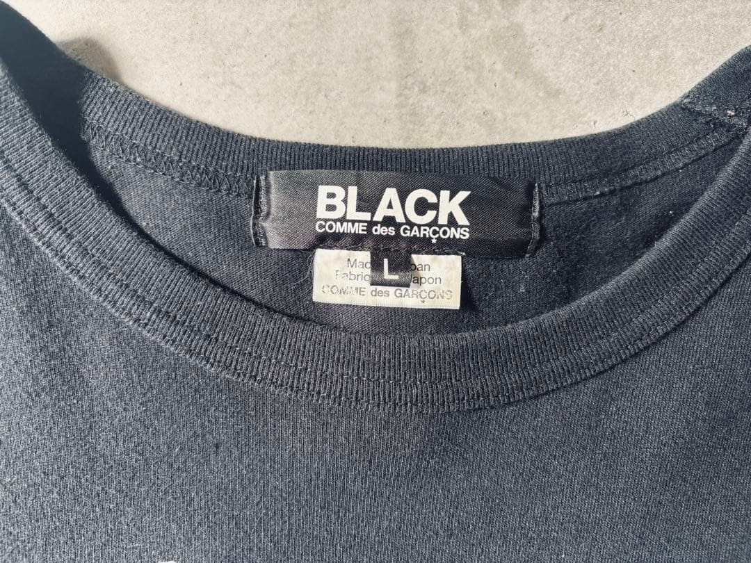 ギャルソン　ブラック　カットソー　長袖Tシャツ L 希少