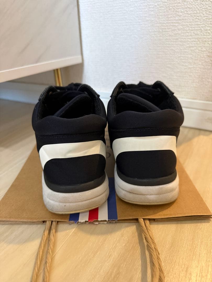 【シャネル】ファブリックスニーカー ブラック ピンクシューズ レディース36